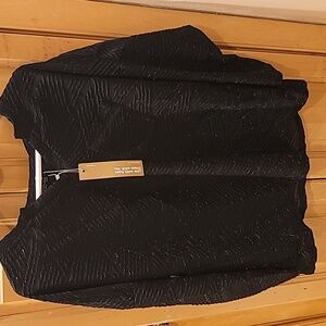 NWT Black with Silver blouse, Bloomchic 10